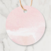 Teddy Bären rosa Blumenmädchen Babydusche Danke Geschenkanhänger (Rückseite)