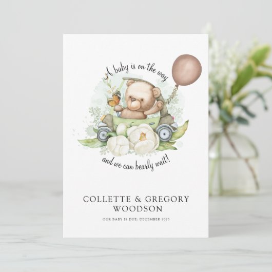 Teddy Bären Sage Brown kann frühzeitig abwarten Ankündigung (Stehend Vorderseite)