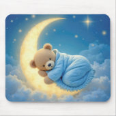 Teddy Bären schlafen auf dem Mond Mousepad (Vorne)