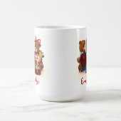 Teddy-Bären-Tasse mit Ihrem Namen anpassen Kaffeetasse (Mittel)