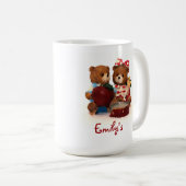 Teddy-Bären-Tasse mit Ihrem Namen anpassen Kaffeetasse (VorderseiteRechts)
