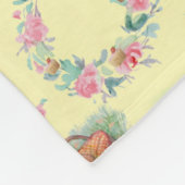 Teddy Bären Tee Time Yellow Fleecedecke (Ecke)