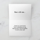 Teddy Bären Time to Read Grußkarte, ZKOA Karte (Innenseite)