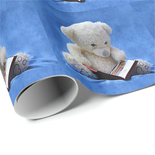 Teddy Bären Time to Read Wrapping Paper, ZKOA Geschenkpapier (Rolleneckpunkt)