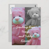 Teddy Bären umarmt Postkarte (Vorne/Hinten)