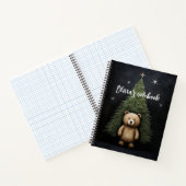 Teddy Bären und WeihnachtsbaumNotebook Notizblock (Innenseite)