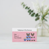 Teddy-Bären Visitenkarte (Stehend Vorderseite)