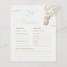 Teddy Bären Vorhersagen & Ratschläge Baby Shower G