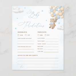 Teddy Bären Vorhersagen & Ratschläge Baby Shower G