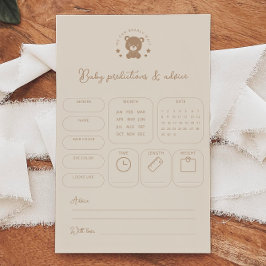 Teddy Bären Vorhersagen & Ratschläge Baby Shower G