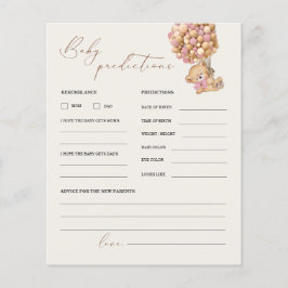 Teddy Bären Vorhersagen und Ratschläge Baby Shower