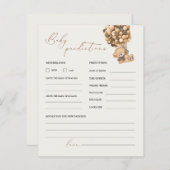 Teddy Bären Vorhersagen und Ratschläge Baby Shower (Vorne/Hinten)