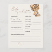 Teddy Bären Vorhersagen und Ratschläge Baby Shower (Vorderseite)