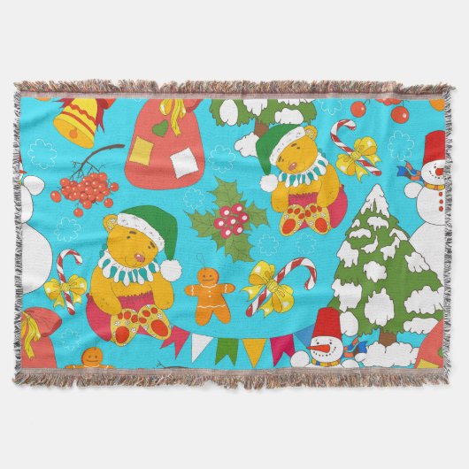 Teddy Bären Weihnachten: Kid-Friendly Muster. Decke (Vorderseite)