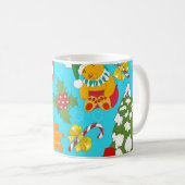 Teddy Bären Weihnachten: Kid-Friendly Muster. Kaffeetasse (VorderseiteRechts)