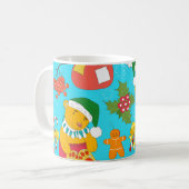 Teddy Bären Weihnachten: Kid-Friendly Muster. Kaffeetasse (Vorderseite Links)