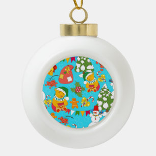 Teddy Bären Weihnachten: Kid-Friendly Muster. Keramik Kugel-Ornament