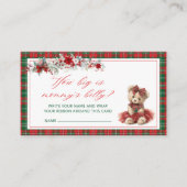 Teddy Bären wie groß ist Mama's Bauch Begleitkarte (Vorderseite)