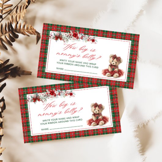 Teddy Bären wie groß ist Mama's Bauch Begleitkarte