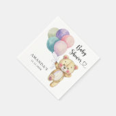 Teddy Bärenballons - Babydusche Serviette (Ecke)