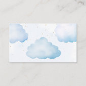 Teddy Bärenballons blau, wie groß der Bauch der Ma Begleitkarte (Rückseite)