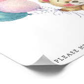 Teddy Bärenballons - Getränke helfen Ihnen Poster (Ecke)