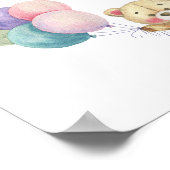 Teddy Bärenballons - Karten und Geschenke Babydusc Poster (Ecke)