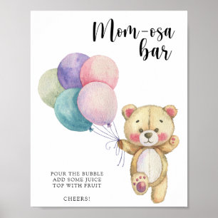 Teddy Bärenballons - Mama-osa-Bar Poster