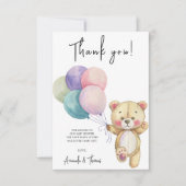 Teddy Bärenballons - vielen Dank Dankeskarte (Vorderseite)