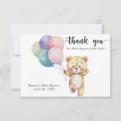 Teddy Bärenballons - vielen Dank Dankeskarte (Vorderseite)