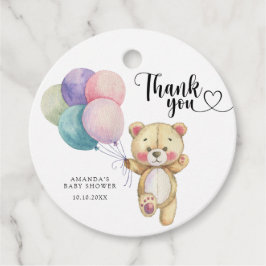 Teddy Bärenballons - vielen Dank Geschenkanhänger