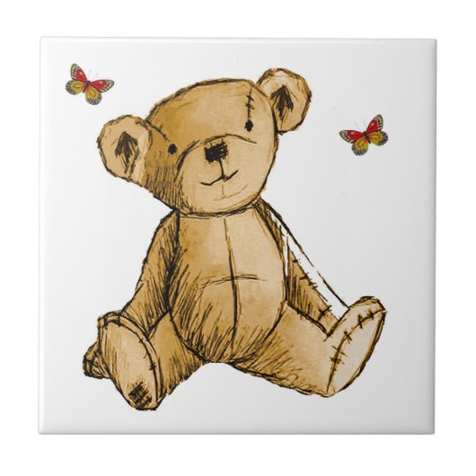 Teddy-Bärenbild für Keramik-Foto-Tile Fliese (Vorderseite)