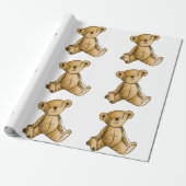 Teddy-Bärenbild für Matte-Wrapping-Paper Geschenkpapier (Ungerollt)