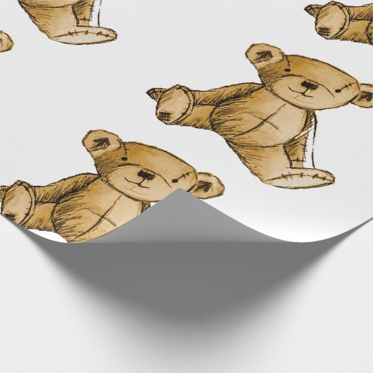 Teddy-Bärenbild für Matte-Wrapping-Paper Geschenkpapier (Ecke)