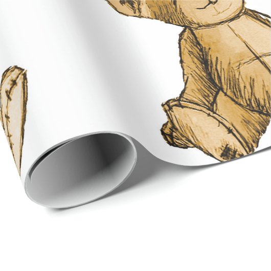 Teddy-Bärenbild für Matte-Wrapping-Paper Geschenkpapier (Rolleneckpunkt)