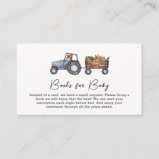 Teddy Bärenbücher für Babydusche Begleitkarte (Vorderseite)