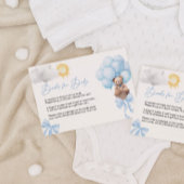 Teddy Bärenbücher für Babykarte, Babydusche Begleitkarte