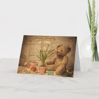 Teddy Bärengarten Geburtstag oder andere Begrüßung Karte