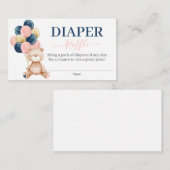 Teddy Bärengeschlecht offenbart Windelknickstörung Begleitkarte (Vorne/Hinten)