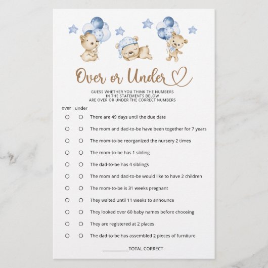 Teddy Bärenjunge Dusche über oder unter (Vorderseite)