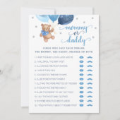 Teddy Bärenkarte für Mama oder Daddy Game Einladung (Vorderseite)