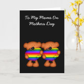 Teddy Bärenmütter Tag des Herzens Karte (Gelbe Blume)