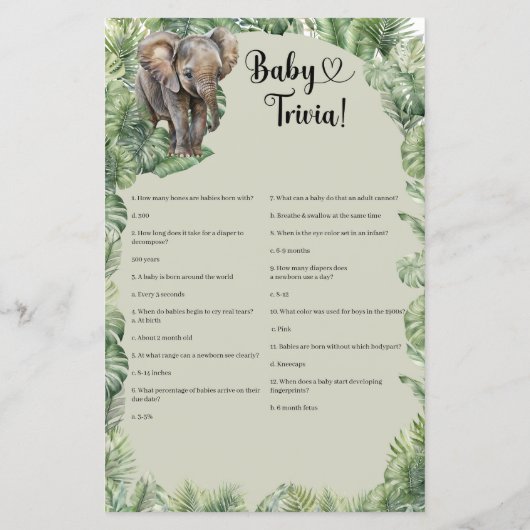 Teddy-Bärenpampas-Gras-Baby Trivia (Rückseite)