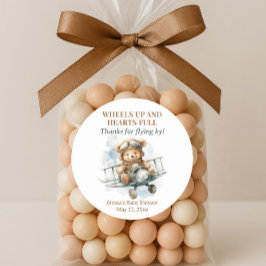 Teddy Bärenräder auf den Herzen voll Runder Aufkleber