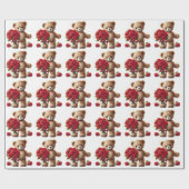 Teddy Bären's Romantische Geste Geschenkpapier (Flach)