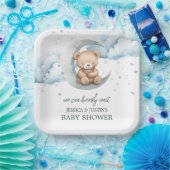 Teddy Bärenstars und Moon Baby Dusche Pappteller (Party)