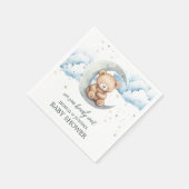 Teddy Bärenstars und Moon Baby Dusche Serviette (Ecke)