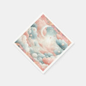 Teddy Bärenwolken und Mondplakette Serviette (Ecke)