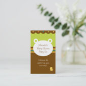 Teddy-Bärn-Baby-Duschen-Party-Planer Visitenkarte (Stehend Vorderseite)