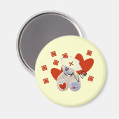 Teddy-Bärn-Krankenschwester-Liebe-T-Shirts und Magnet (Vorderseite/Rückseite)